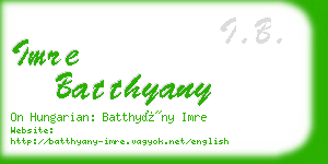 imre batthyany business card